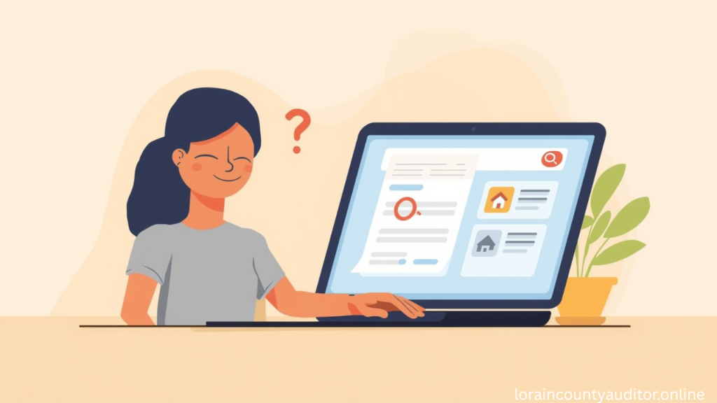 Accessing Lorain County Auditor Recorder property records online from home using digital search tools and databases"