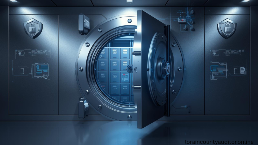 Lorain County Auditor Security For Houses vault protecting property records and documents from fraud and unauthorized access